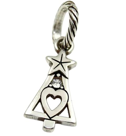 Brighton Christmas Tree Heart Charm Crystal