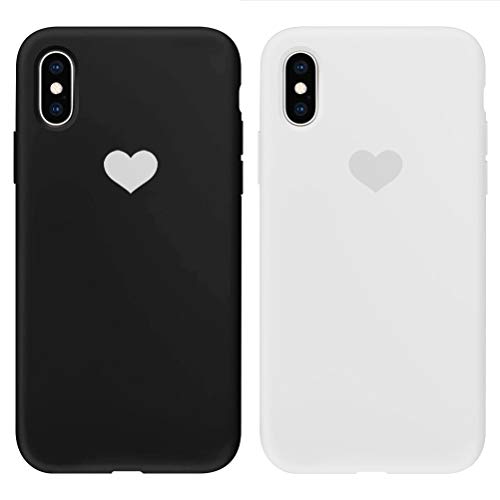 Yoedge Funda para iPhone X [2 Unidades], Silicona Mate Ultra Thin TPU Cubierta Transparente Movil Carcasa Antigolpes Delgado Protector Case...