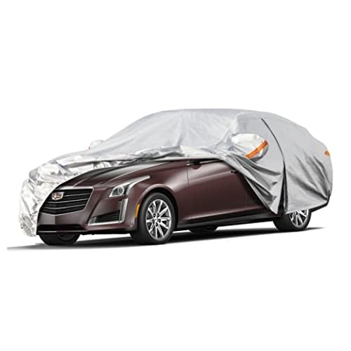 Kayme 6 Layers Sedan Car Cover Custom Fit Cadillac CTS (2003-2014) Waterproof All Weather for Automobiles, Full Exterior Covers Sun Rain UV Protection