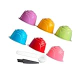 SECFOU 6個リユース可能なコーヒーカプセル コーヒーマシン対応 製 付属