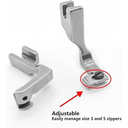 Prensatela ajustable para cremalleras invisibles para máquinas de coser miniatura 2