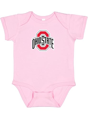 Future Tailgater Ohio State Buckeyes Officially Licensed LOGO Baby Bodysuit - Pink (3-6 Months)