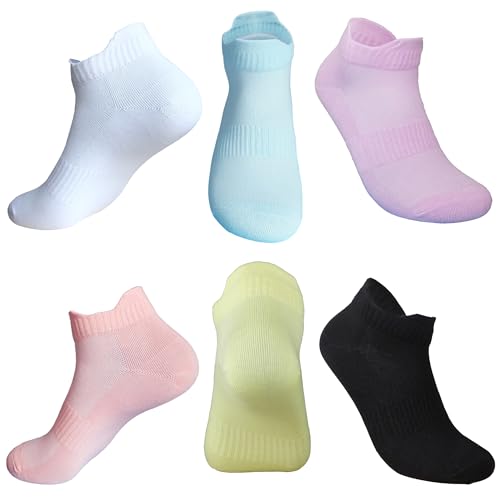 Image of Womens Anti Odor Breathable Moisture Wicking Sports Cotton Low Cut /Quarter Crew Socks for Athletes Foot