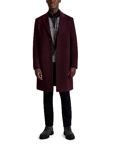 Image of Karl Lagerfeld Paris Men's Notch Lapel Shift Silhouette Coat