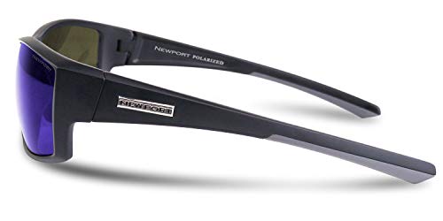 Newport Polarized Marlin Bifocal Sunglasses Black Frame with Blue Mirror Polarized Lenses.2
