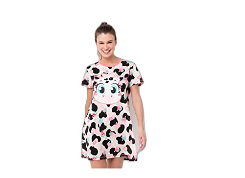 Camisola Manga Curta Feminino Algodão Vaca - Puket