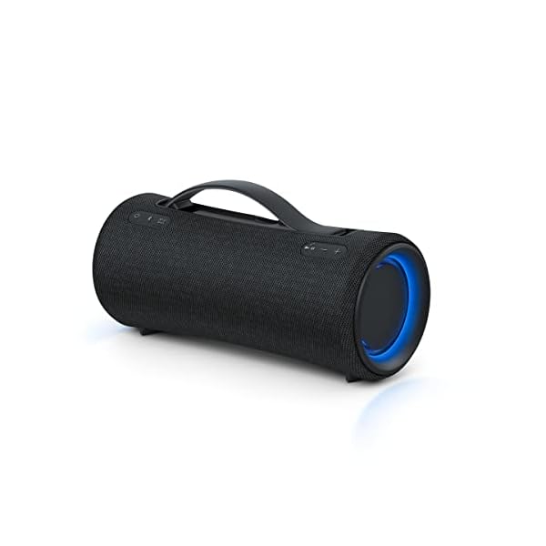 Sony SRS-XG300 X-Series Wireless Portable-Bluetooth Party-Speaker IP67 Waterproof and Dustproof with 25 Hour-Battery and Retractable Handle, Black- New