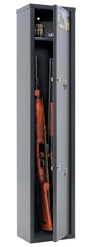 Buffalo 1115 Gun Rifle Safe Storage Cabinet Key Lock with Separate Shelf for Handguns Ammo