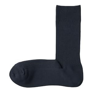 無印良品 靴下紳士 足なり直角 ズレ落ちにくいリブ編み靴下メンズ" 