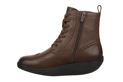 MBT Winka Boot botas de Mujer de vestir. Botas de Nappa para Caminar Anatómicas y Cómodas. Calzado Fisiológico Confort y Estabilidad con Suela balancín. Botas Casual con cordones. color Marrón