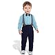 Yilaku Baby Jungen Kleidung Kleikind Anzug Hosen Hemd Strampler Hochzeit Taufanzug Festlich Bekleidungssets für Kleikind Kinder,Himmelblau,110