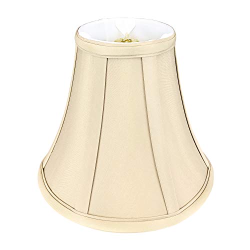 Image of Royal Designs, Inc. BSO-704RC-7BG True Bell Basic Lamp Shade with Round Clip, 3.75 x 7 x 6.75, Beige