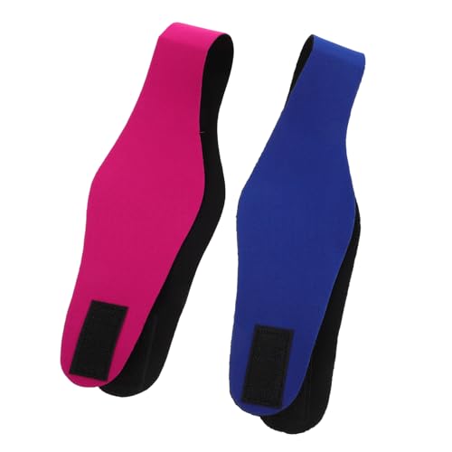 minkissy 2 Piezas diadema deportiva para natación banda bucear adulto Baños ducha deporte nadar Venda accesorios de natación diadema de natación Diadema que cubre las orejas neopreno