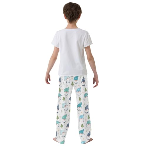 Gnome and Tree Boys Long Pants Soft Trousers Elastic Waist Kids Lounge Bottoms with Pockets S-XL3