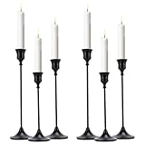 Gugxiom 6Pcs Candelabros, Candelabros de Oro, Vintage Taper candelabro, decoración del hogar de Oro candelabros, para...