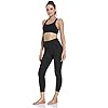 HeyNuts High Waisted Yoga Capris Leggings for Women, Buttery Soft Workout Cropped Pants Compression 3/4 Leggings 21'' Black M(8/10)