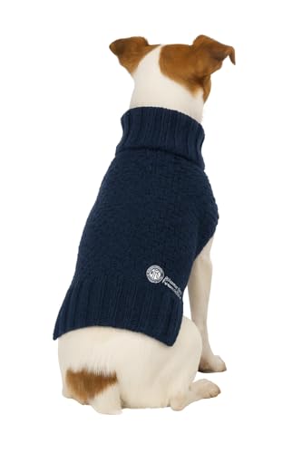 Image of Lulala Dog Sweater for Small Dogs, Warm Dog Christmas Sweater, Winter Dog Sweater, Classic Turtleneck Dog Knitwear (Blue, 10 Inch)