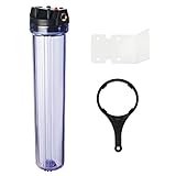 Geekpure 20-Inch Standard Slim Line Clear Filter Housing for Whole House Water Filtration-2.5