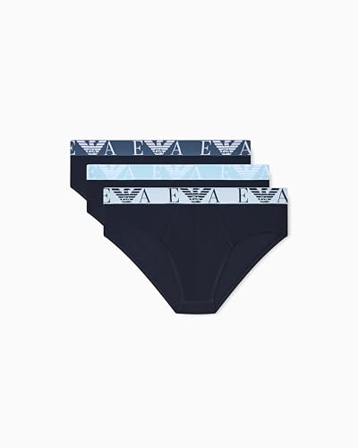 Emporio Armani Lot de 3 Slips pour Homme, AR.BLU/AR.BLU/AR.BLU, XL
