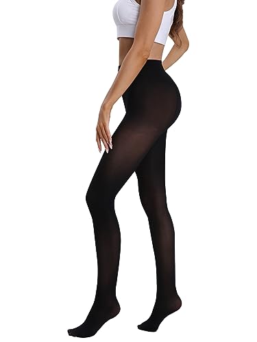 Image of SOUTHRO 80 Denier Opaque Tights for Women, High Waist Nylon Pantyhose | Soft Footed Nylon-Spandex, Tummy Control Waistband, Run-Resistant Reinforced Toe; for Office, Dress, Ballet & Winter