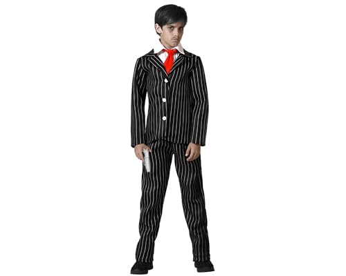 Atosa disfraz fantasma negro con corbata niño 10 a 12 años