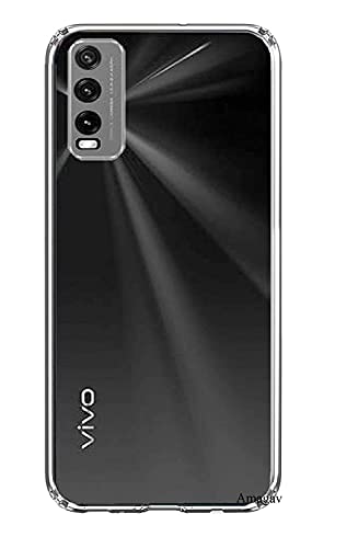 Image of Rubber Back Cover for Vivo V2027 / Vivo Y20i - Transparent
