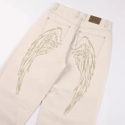 Wide Leg Jeans Y2k Pants Baggy Jeans Trendy 2025 Emo Grunge Streetwear 2000s Goth Graphic4