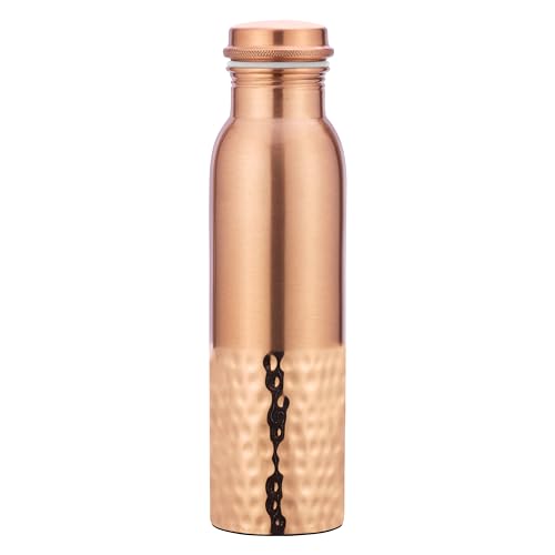 Image of CROCKERY WALA & COMPANY Pure Copper Bottle (Vintage Half Hammer) ,1 L