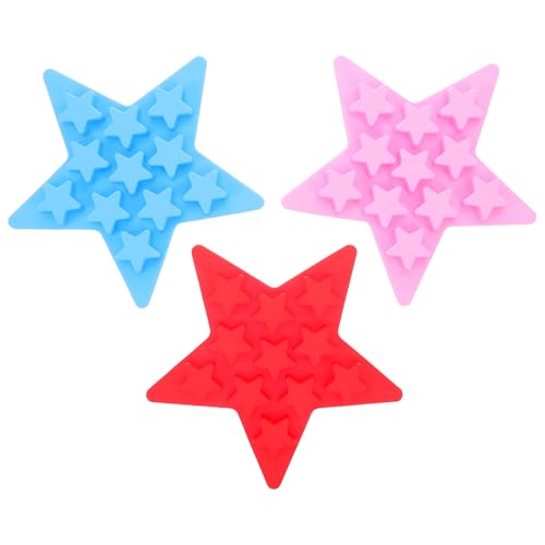 Set de 3 Moldes de Hielo en Forma de Estrella de Silicona miniatura 1
