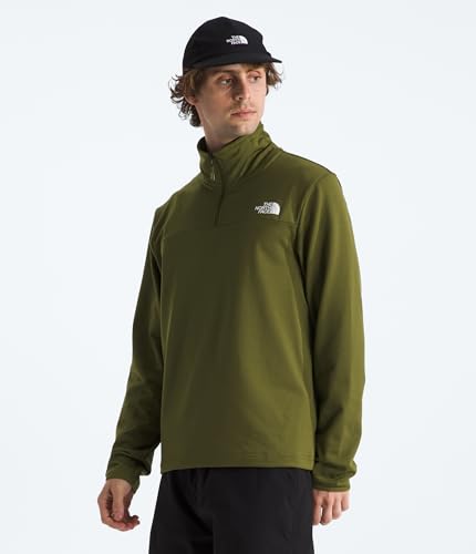 Image of THE NORTH FACE mens Cedar Trail Grid Fleece Quarter Zip Jacket | Cold Weather Top With Durable, Reinforced Bindings