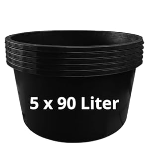 Kruse AMZ5 Mörtelkübel 5 x 90L Schwarz