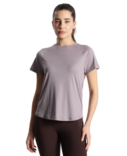 Image of Jockey Women's MW73 Polyester Fabric Relaxed Fit Half Sleeve Breathable Mesh Active Wear T-Shirt