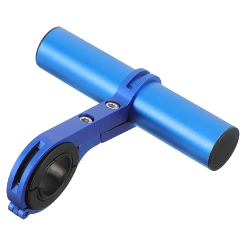 Didiseaon Soporte de Extensión Metálico Azul para Manillar de Bicicleta Antideslizante y Resistente a Impactos para Instalación de Linternas y Cronómetros