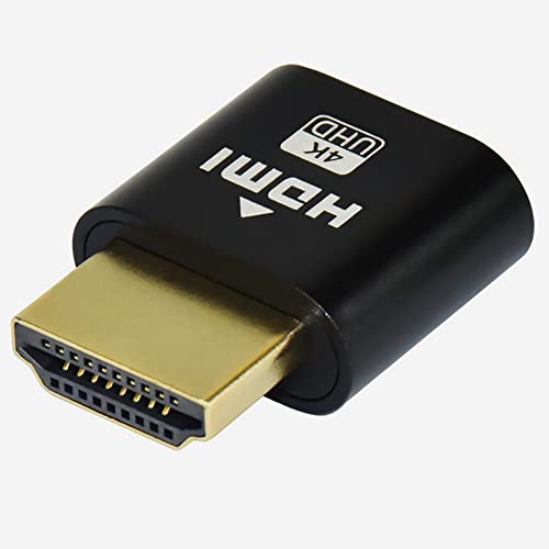 WLGQ Emulador de pantalla virtual HDMI 4K con carga ficticia de alta resolución, emulador de...
