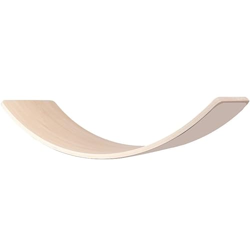 バランスボード 木製 おもちゃ 子供 大人 男の子 女の子 子供用 大人用 体幹 トレーニング アスレチック 軽量 大人 室内遊び こども バランス ボード 小学生 遊具 フィットネス ヨガ ボード子供用 フィットヨガボード (ベージュ)