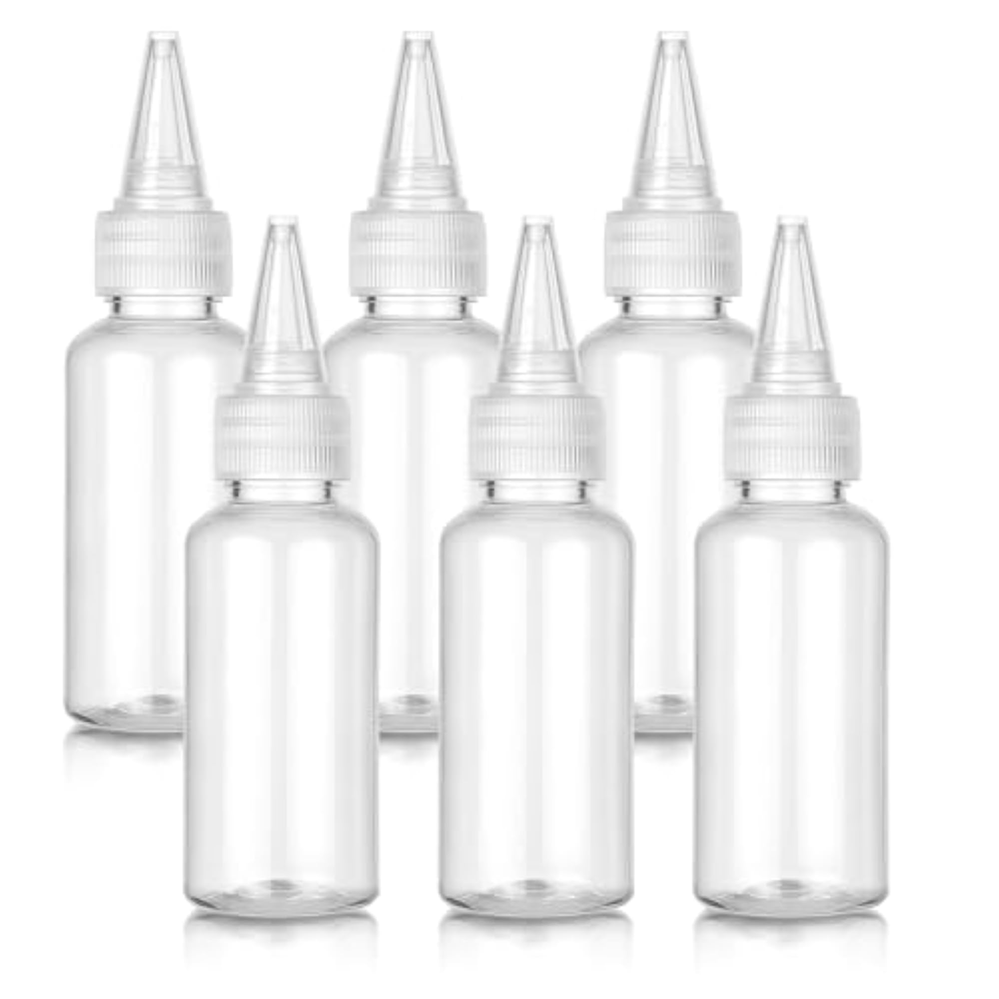 6 Pcs Small Clear Squeeze Bottles for Travel