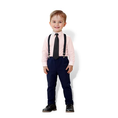 Image of Yilaku Baby Boy Clothes Toddler Dress Outfits Cotton Shirt + Jean Pants 2 Piece Boy Suit sets 1-7 Years