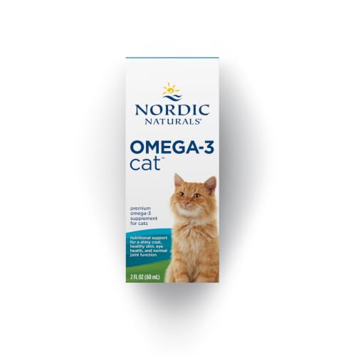 Image of Nordic Naturals Omega-3 Cat | 304 mg Omega-3 Per 1 ml | Fish Oil for Cats with EPA & DHA - Promotes Heart, Skin, Coat, Joint, & Immune Health Unflavored - 2 fl.oz -60 ml