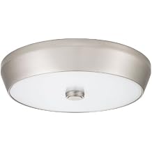 Lithonia Lighting FMDDHL 14 20830 BN M4 15-Inch 3000K LED Deep Pan Flush Mount, Brushed Nickel