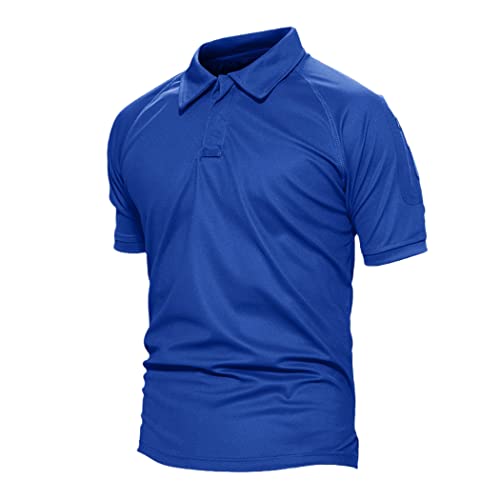 T-shirt tactique homme bleu taille S pour l'été et les activités outdoor