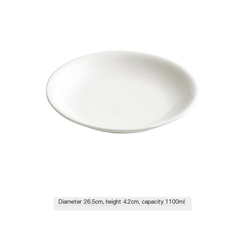 Piatti Cena Piatto fondo in ceramica bianca Piatto da zuppa Piatto for verdure Piatto for pesce for uso domestico Servizio da tavola for hotel e ristoranti Forniture Per Feste(10.5inch)