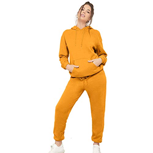 Image of Women's Tracksuit /Sweatshirt + Pant Set Mustard