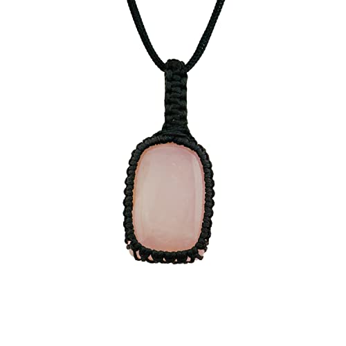 Image of REMEDYWALA Gemstone Macrame Pendant for Reiki & Crystal Healing, Natural Stone