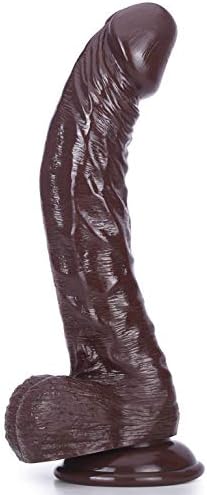 Consolador realista superior con ventosa juguetes sexuales anales para punto G vaginal y juego anal, 8.5 pulgadas