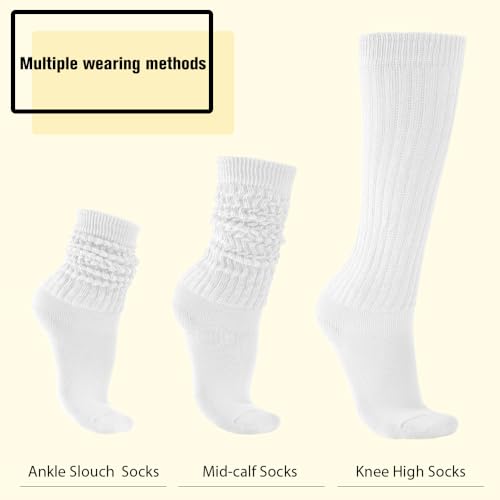 Scrunch Socks,Slouch Sock,Cotton Slouchy Long Knee High Socks for Women men3