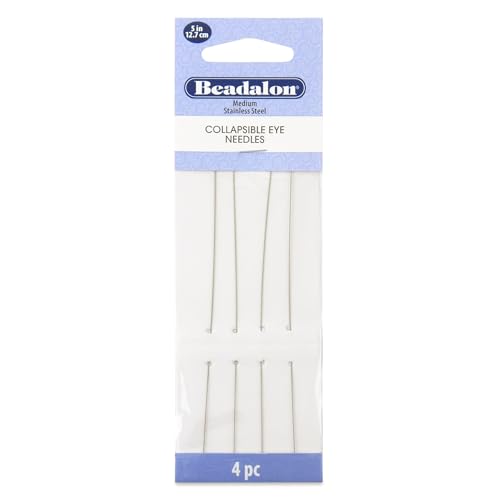 Aiguilles oeil pliable 4/Pkg-5" de haute précision pour tissage de perles