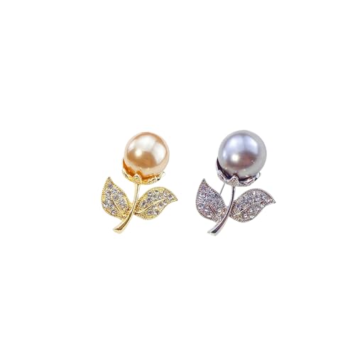 Image of Elegant Floral Brooch Pins for Women, Sweater Shawl Silk Cardigan Lapel Pins, Cardigan Jewelry Suit Shirt Accessory with Crystal CZ Flowers Brooches Pins for Women