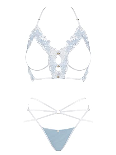 Ensemble de lingerie Deilana Obsessive noir avec soutien-gorge et culotte