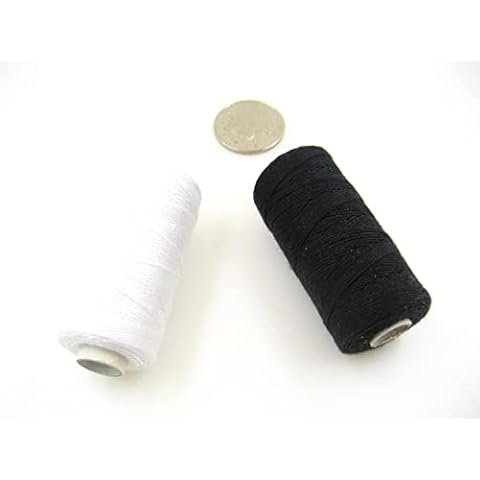 the sew shack White and Black Assorted Extra Strong Jeans Bags Thread Real Strong Thick Sewing Thread Spools Thread Cover