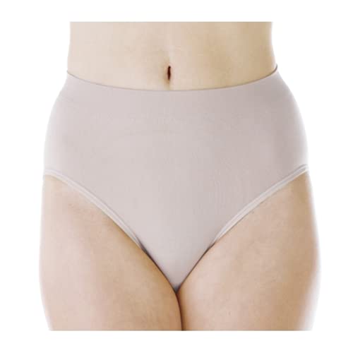Wearever 3-Pack Women's Beige Smooth and Silky Seamless High Leg - Light Absorbency (0.25 Cup) - Incontinence Panties XL/XXL (Fits Hip Sizes: 44-47")